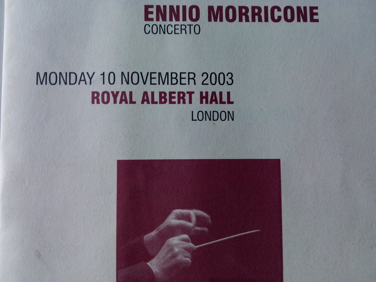 pbernhardtphoto's tweet photo. I was at this concert. This is my souvenir programme. Thank you #EnnioMoricone  for providing a soundtrack to my life. RIP maestro. https://t.co/qh5QvJkIF4