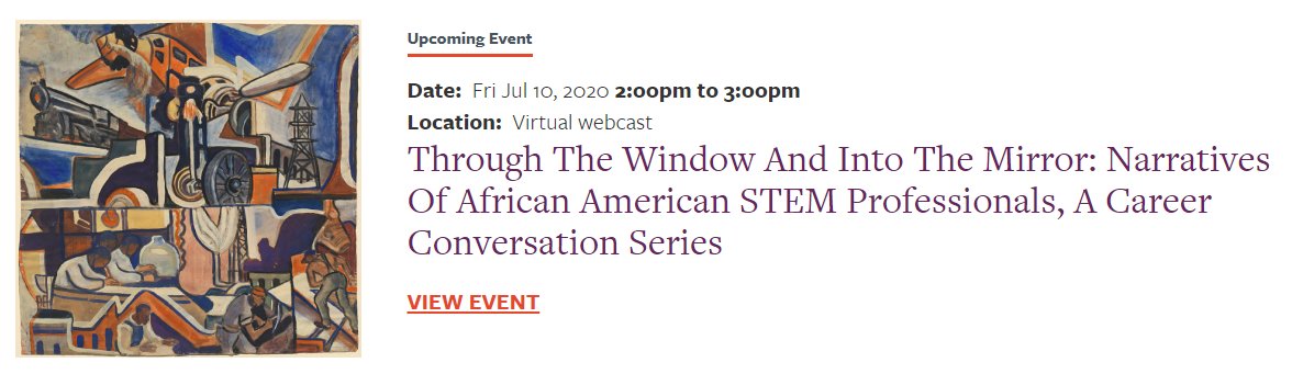 DrChrisSTEM's tweet photo. Check out NMAAHC's new Career Conversation Series designed for middle and high school students. 
- Hear from STEM professionals from a variety of STEM careers
- Learn to make the best decisions for finding the STEM career you desire 
https://t.co/Nl5dqy6PPa

#STEM #NMAAHC https://t.co/4Ox4Hd8qko