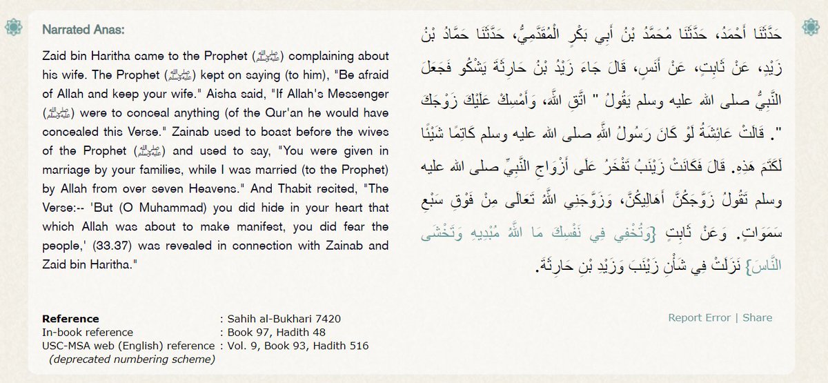 "married his sons wife"1. The Prophet ﷺ was the one who introduced Zaid to Zainab (Prophet's cousin) 2. When Zaid complained to the Prophet ﷺ about his marriage, then told him he was gonna divorce Zainab, the Prophet ﷺ told him "fear Allah & keep your wife" 3 times.