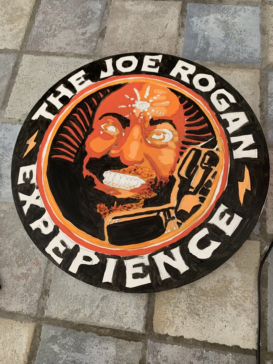 New painting of The <a href="/joerogan/">Joe Rogan</a> Experience! 🐒👽 would appreciate if shared! 🙏🎨 #joerogan #thejoeroganexperience #jreclips