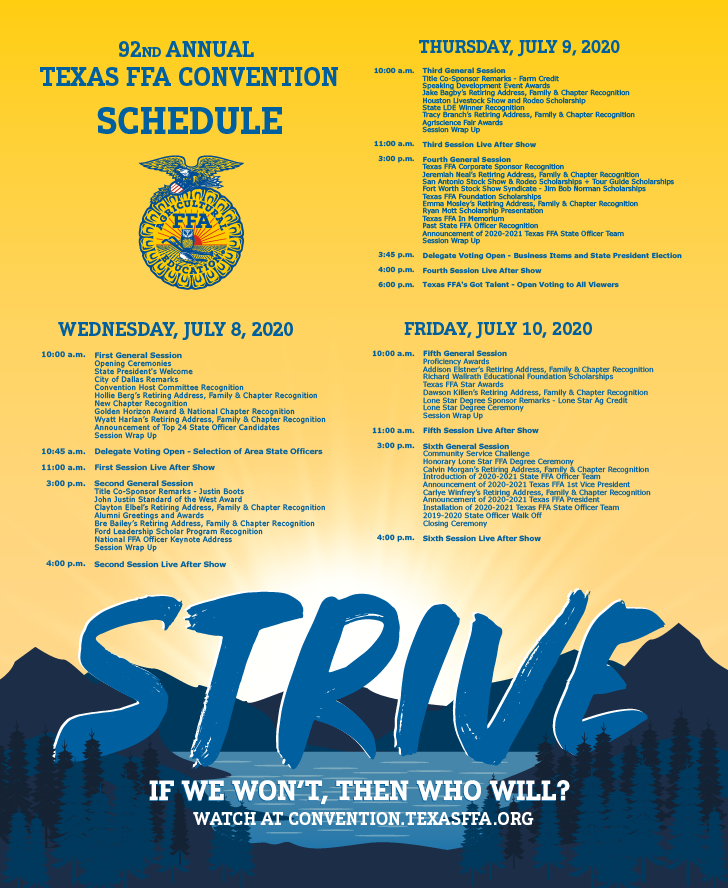 RowlettFFA's tweet photo. It's Convention week. #strive #Joinusvirtually #RowlettFFA https://t.co/bRJAkbb2DA