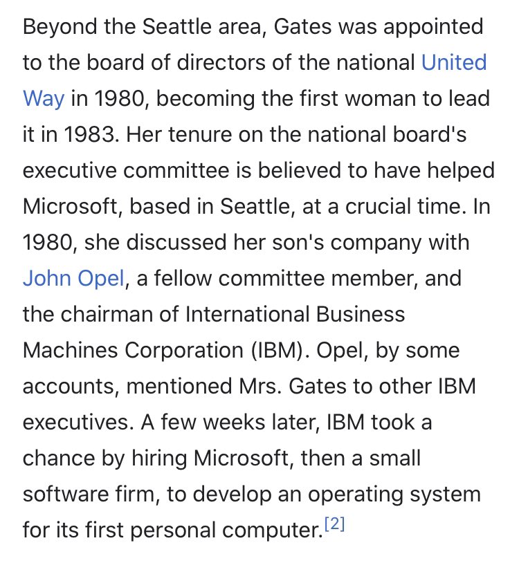 You can find this in the backstory of almost every billionaire. The story of Bill Gates is told as if he was a normal guy who dropped out of college to pursue his dream when in reality his mom Mary Gates, the president of United Way, convinced IBM to hire Microsoft to build an OS