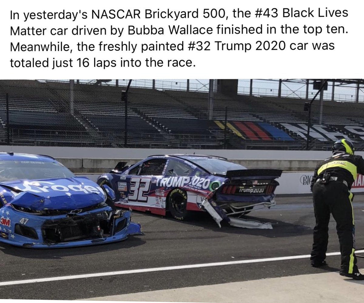 MarkMosherSF's tweet photo. @realDonaldTrump @BubbaWallace https://t.co/XLKsA4IVfE