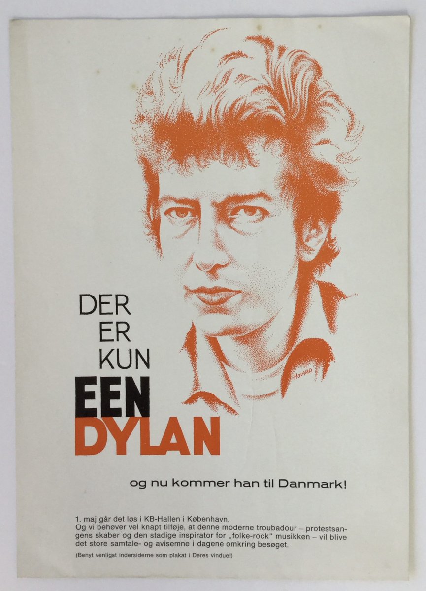 recordmecca's tweet photo. BOB DYLAN POSTER A very rare Danish poster/display piece advertising Bob Dylan's May 1, 1966 concert at Copenhagen's K-Hallen, and his record catalog. #recordmecca #bobdylan #highway61 #poster #rare #rareposter https://t.co/ekop8Mbp0U https://t.co/C1yEFQh8JG