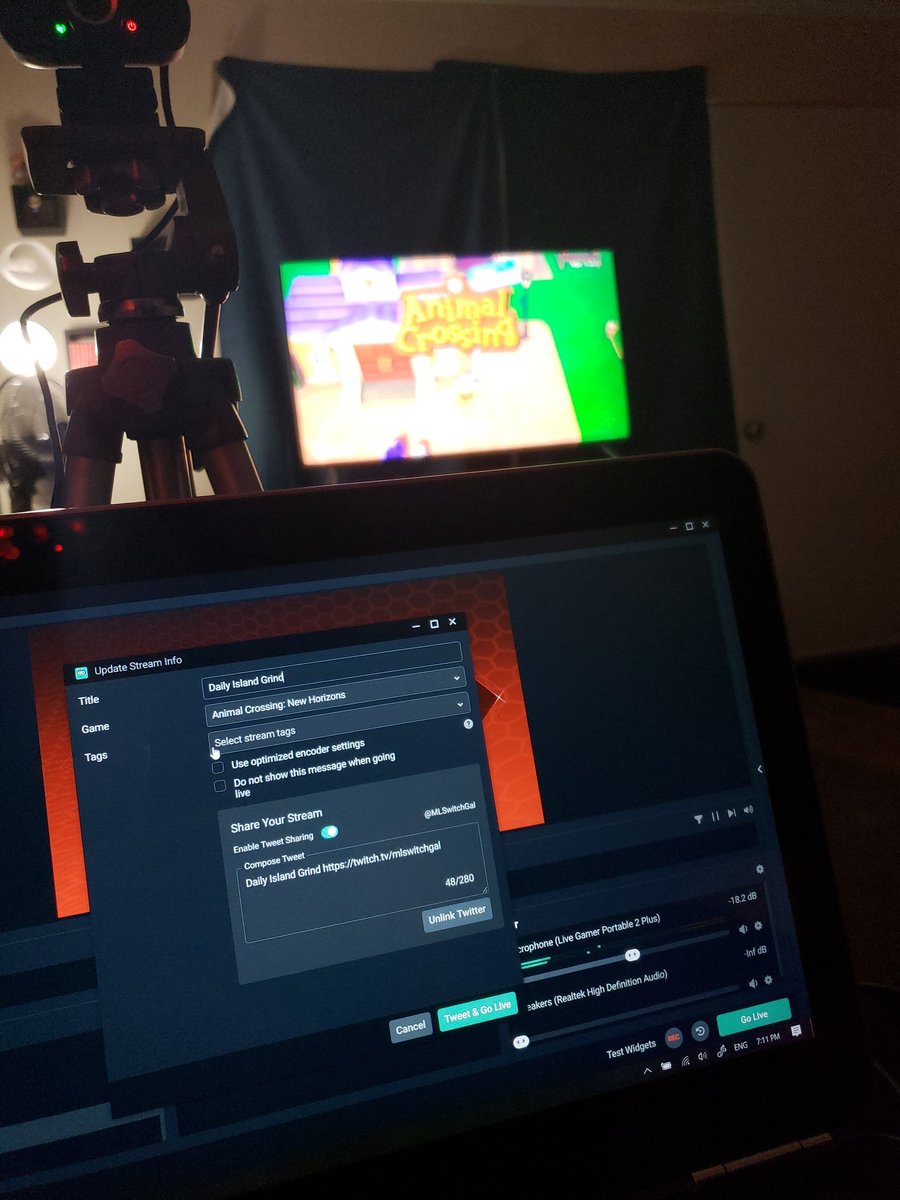 MLSwitchGal's tweet photo. Getting ready to stream the Daily Island Grind at 7:30 pm EST.

https://t.co/FgQusSsAQ5 

#twitch #stream #twitchstreamer #streaming #streamer #nintendo #NintendoSwitch #livestream #ACNH #mlswitchgal https://t.co/qNbjycLx7U