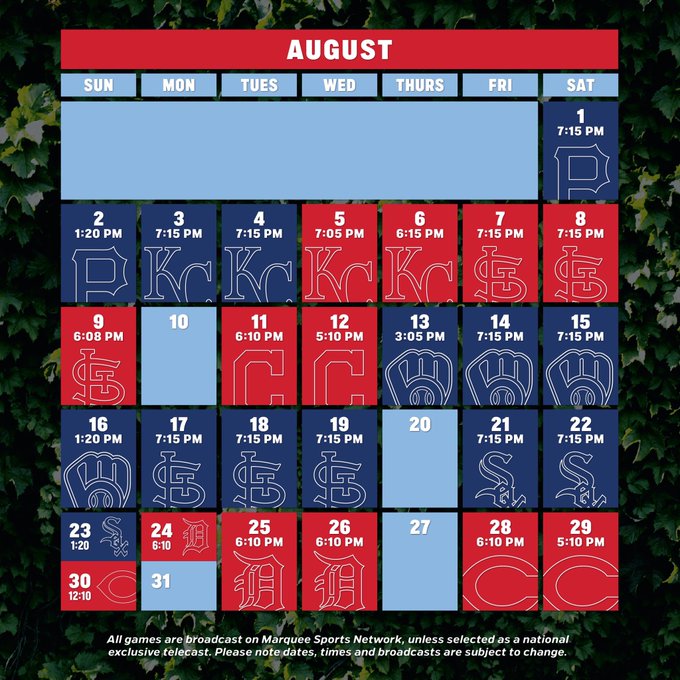 Cubs’ Schedule Released Cubs Central