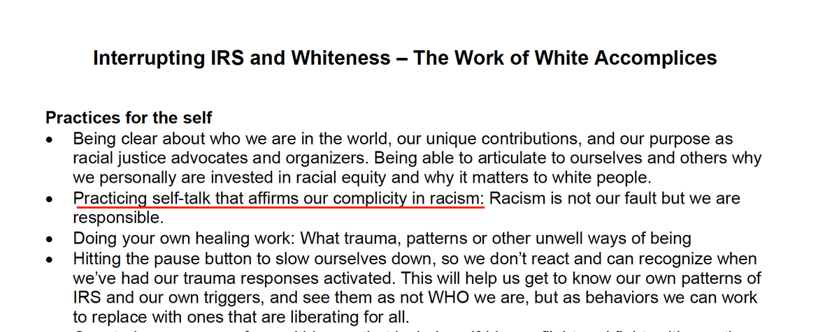 What's next? The City of Seattle diversity trainers encourage white employees to "practice self-talk that affirms [their] complicity in racism" and work on "undoing your own whiteness."
