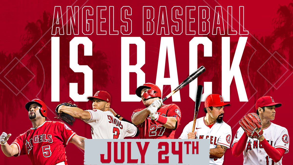 Angels's tweet photo. Welcome back baseball, we’ve missed you. https://t.co/ASUuAc4oW9