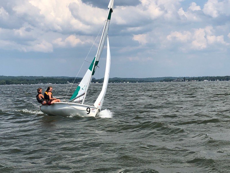 SClcsf's tweet photo. Lots of wind to kick off our second week of teen camp!  

#chautauqualake #chautauqua #lakewood #sail #sailingcamp #teencamp #summer #fun #CLCSF https://t.co/IkCnV4CgCM