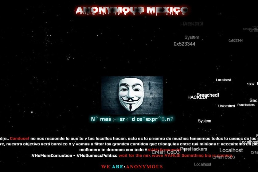 XatakaLATAM's tweet photo. Anonymous México 'hackea' a Condusef: dicen que el siguiente objetivo será Banco de México https://t.co/7ZcTd3mjVs https://t.co/sjKGam9D59