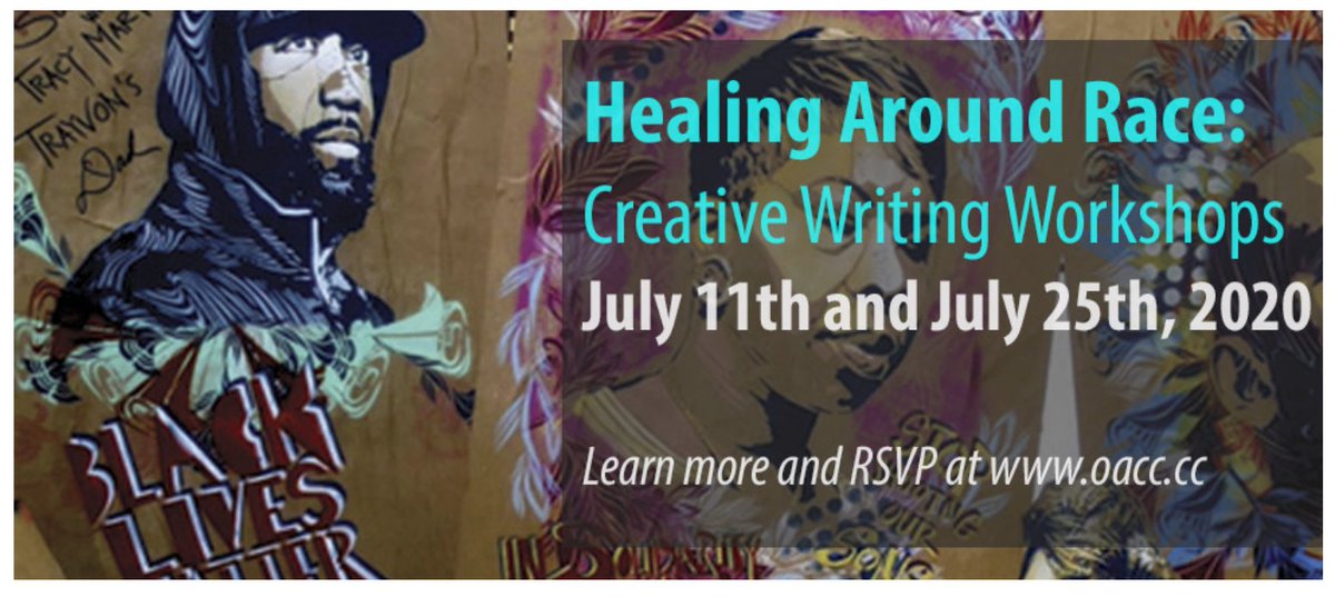 Healing Around Race: Creative Writing Workshop #1
July 11 @ 1:00 pm - 3:00 pm 
<a href="/OaklandAsianCC/">OACC</a> 
Please find more details here: oacc.cc/event/healing-…