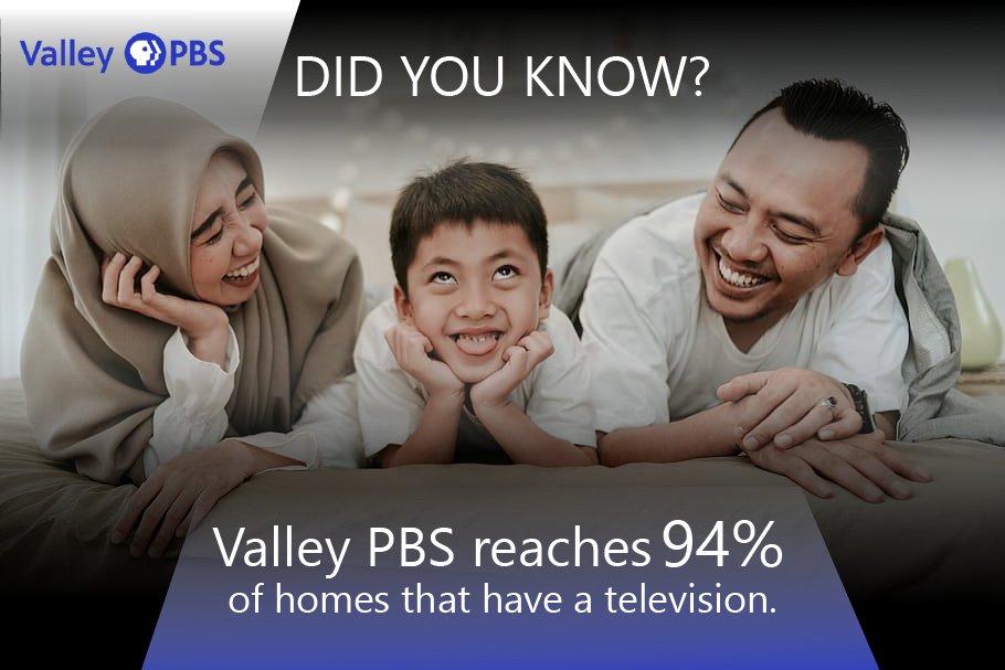 ValleyPBS's tweet photo. We at Valley PBS are so grateful for every single person that tunes in to Channel 18 and we can't wait to show you what we have in store for the future! Did you know this fun fact? #family #ValleyPBS #channel18 https://t.co/iQ9eTREs1J