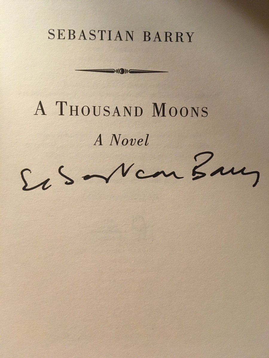 henrymartinHM's tweet photo. Sebastian Barry could make a bit more of an effort with that signature ๐คจ; but looking forward to starting this, as I really enjoyed #DaysWithoutEnd. #AThousandMoons @FaberBooks ๐๐๐๐๐๐๐ https://t.co/BBb7YfTimf