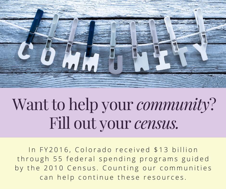 CO_Women's tweet photo. Political change starts with building political power, and everyone can build their power by participating in the #2020Census. By participating in the census you are helping your community! #2020census #ColoradoCounts #WeCount #Icount Take it here: https://t.co/E1hVI5UYkm https://t.co/DWJRFWJbHV