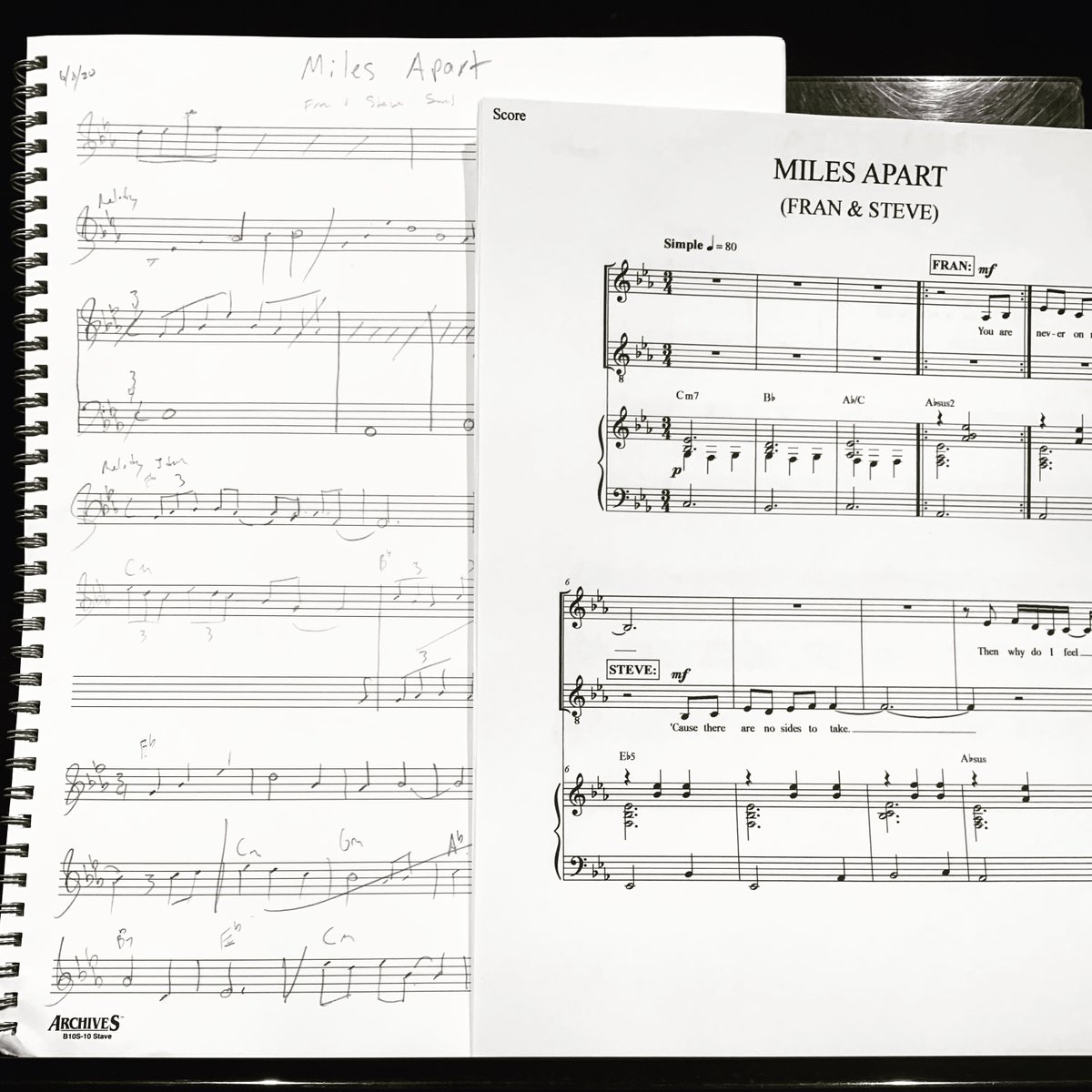 57BusMusical's tweet image. "Miles Apart” is a song about finding your way back to love even after growing apart. Only one more song left to complete the show! #57Bus #57BusMusical  #Musicals #MusicalTheatre #NewMusicals #NewMusicalTheatre #love #newsong #milesapart #newsongalert #songwriter #lovesongs