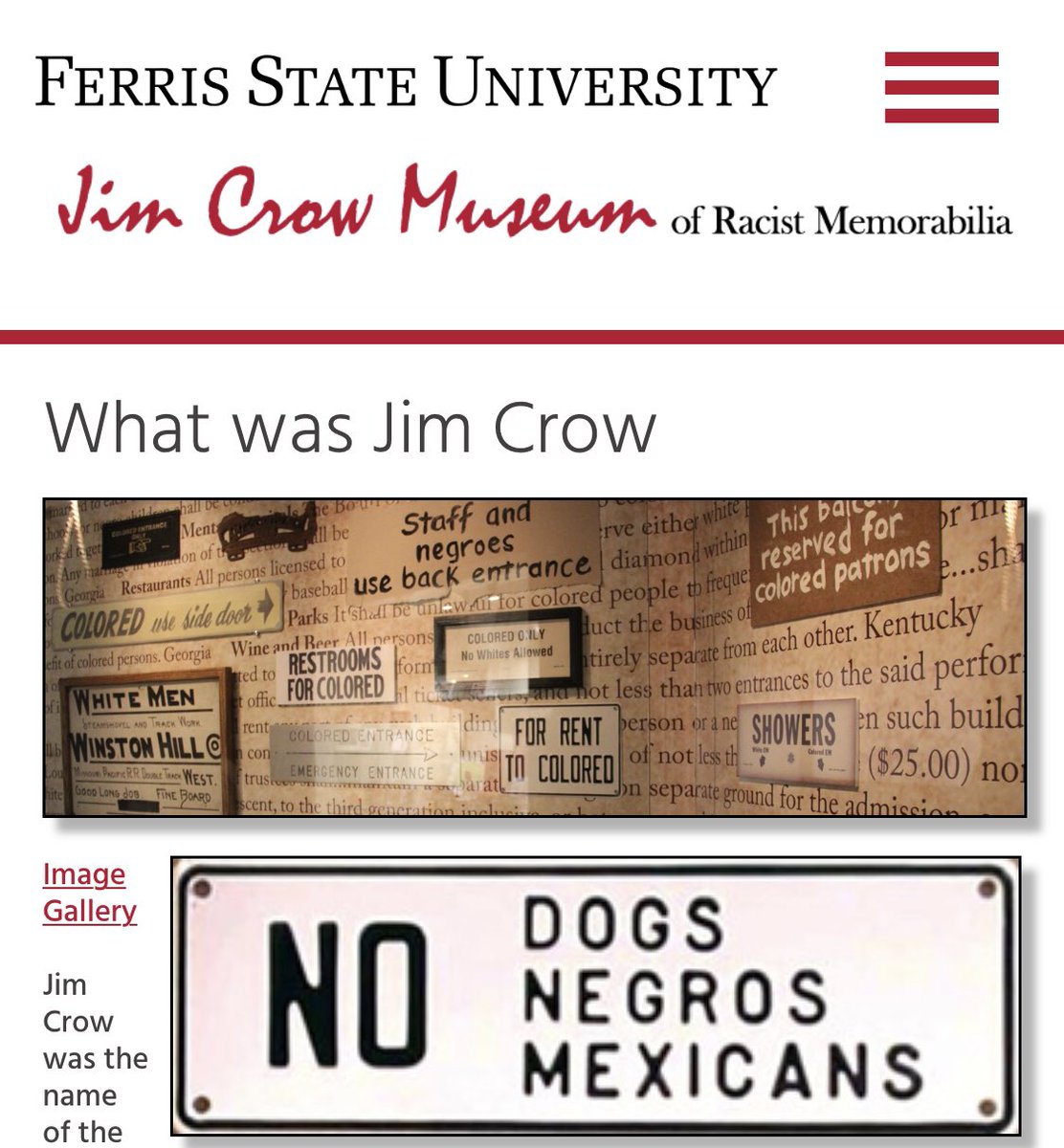 The more you know: ‘Jim Crow laws were undergirded by violence. Those who violated Jim Crow, risked homes, jobs &amp; lives. Whites could physically beat w/ little recourse against assaults because the justice system was all-white.’
ferris.edu/jimcrow/what.h…
#blacklivesmatter #satchat