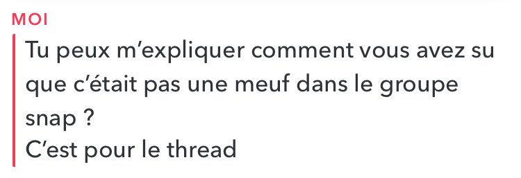 Sauf qu’une personne du groupe paraissait bizarre, ma pote avait des doutes à son égard, je vous laisse lire :