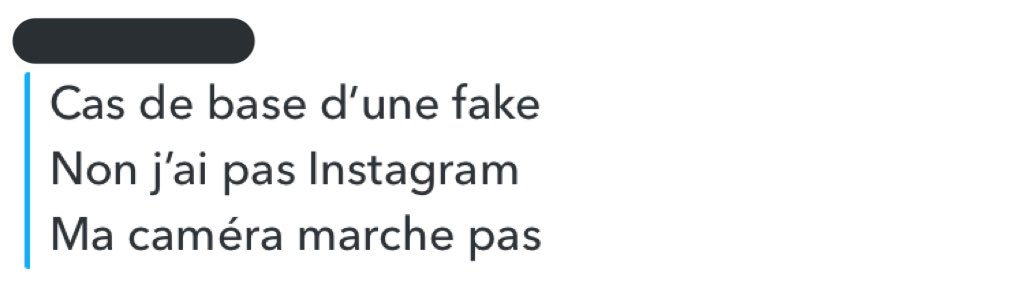 Sauf qu’une personne du groupe paraissait bizarre, ma pote avait des doutes à son égard, je vous laisse lire :