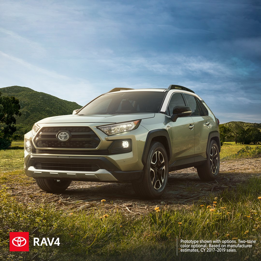 ClasToyota's tweet photo. Dear Fun Lovers, Prepare for adventure in the RAV4 – the bestselling small SUV, three years running. https://t.co/pZeAgA4pTv https://t.co/NpwNEqSzs1