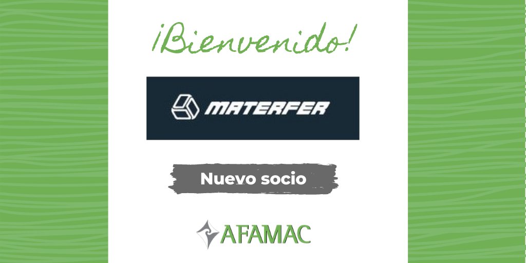 AFAMACArgentina's tweet photo. Le damos la bienvenida a #Materfer, nuevo #SocioAFAMAC. ¡Gracias por elegirnos!
#MaquinariaAgrícolaCordobesa #VamosPorMás https://t.co/RSAZZ8NDkr