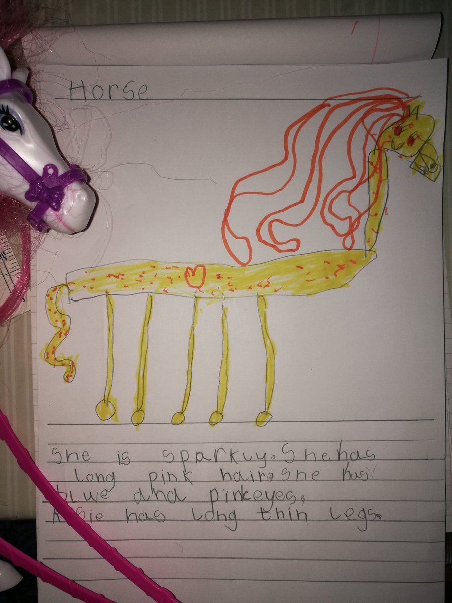 MatildaEmily3's tweet photo. Emily found lots of animals amongst her toys today. We caught up on our phonics and wrote all about her horse Rosie. We did the blog work and practiced number bonds to 10. https://t.co/dpSq8vpCr9