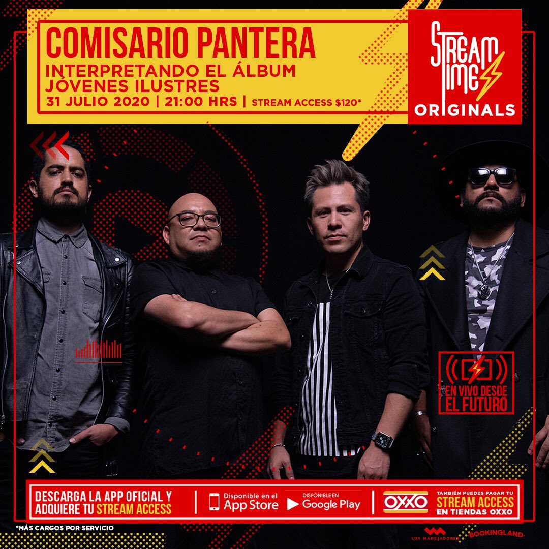 comisaurio's tweet photo. ¡Jóvenes! ⚡️ Queremos que nos acompañen en este show especial. 🎶 Por ocasión única, tocaremos “Jóvenes Ilustres” de principio a fin.
No se pueden perder este evento especial desde @mystreamtime 🔥
Stream Acces $120 MXN + Cargos por servicio. https://t.co/nzX7htezNj