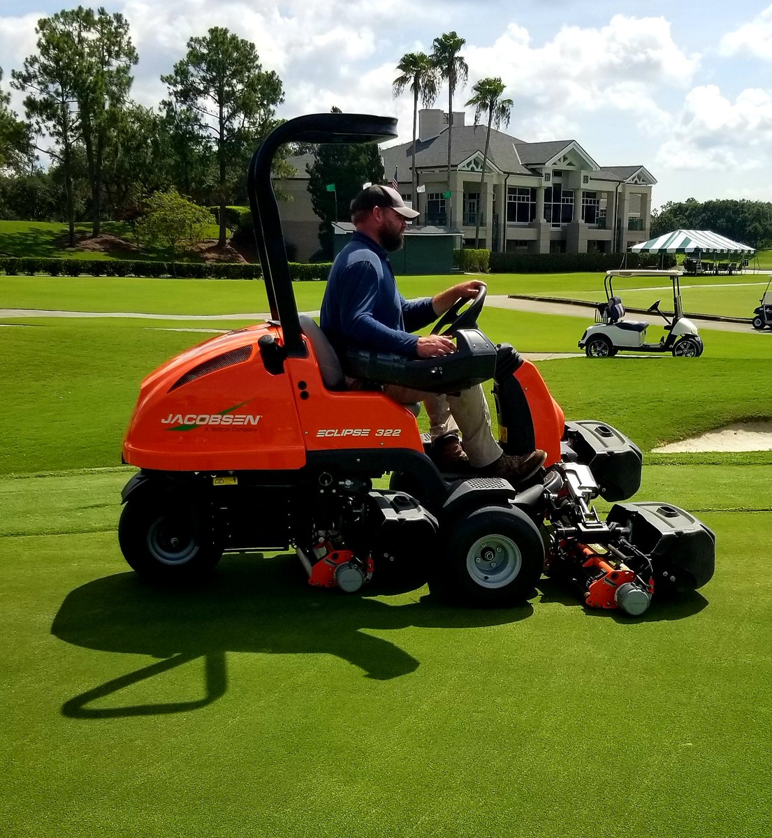 Always love coming to this place!! Thanks, Adam and Grasslands G & CC, for allowing us to demo our Eclipse 322 Hybrid. #tropicars #Jacobsen #Eclipse322