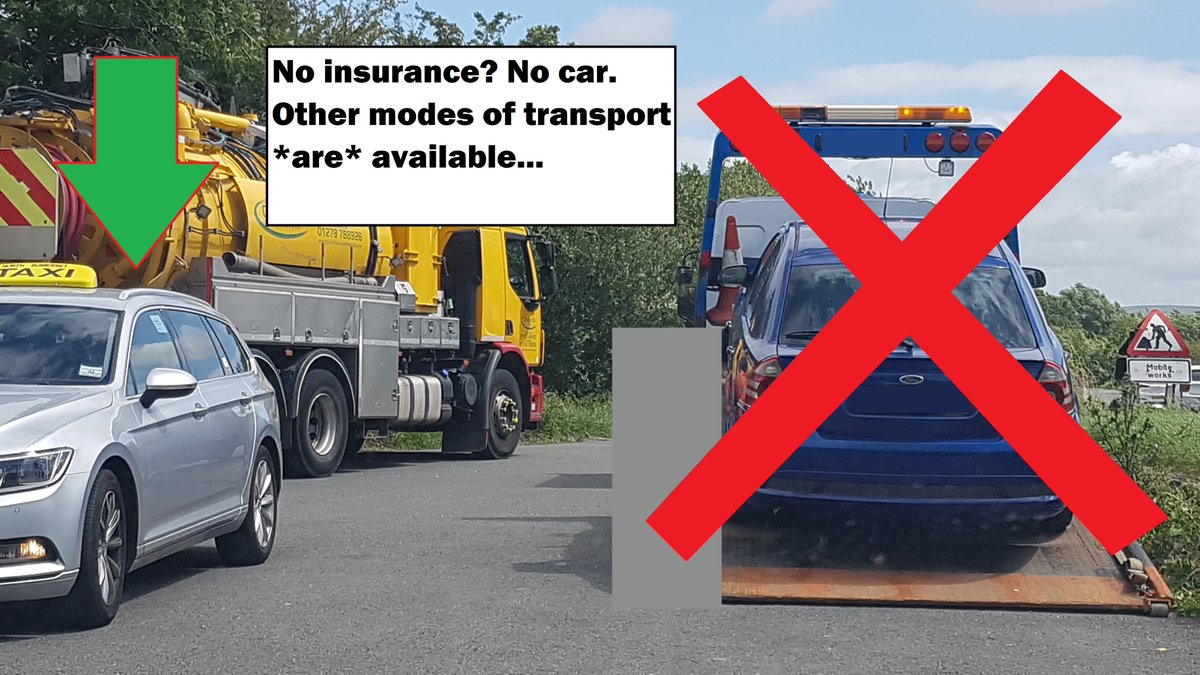 ASPRoadSafety's tweet photo. #Noinsurancenocar...
✖️"Drive other cars" on a #fullycomp policy isn't automatic and almost NEVER covers other vehicles you own
✖️ An email quote you didn't take up isn't proof of insurance!
✖️#SORN vehicle status really doesn't help
✖️No lift home
#Seized by #ChappersandSam... https://t.co/LiSEIbnAUQ