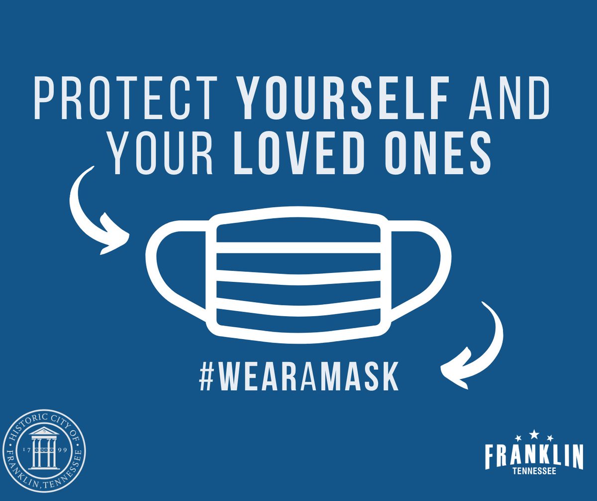 We're pleased to partner with our friends at <a href="/visitfranklin/">Franklin Tennessee</a>  &amp; other Williamson County organizations for our new #WearAMask campaign!

We'll bring you messages from community members about why they wear a mask.

▶️ ow.ly/Bjq750Ar4r2 

#WearAMask #CityofFranklin #FranklinTN