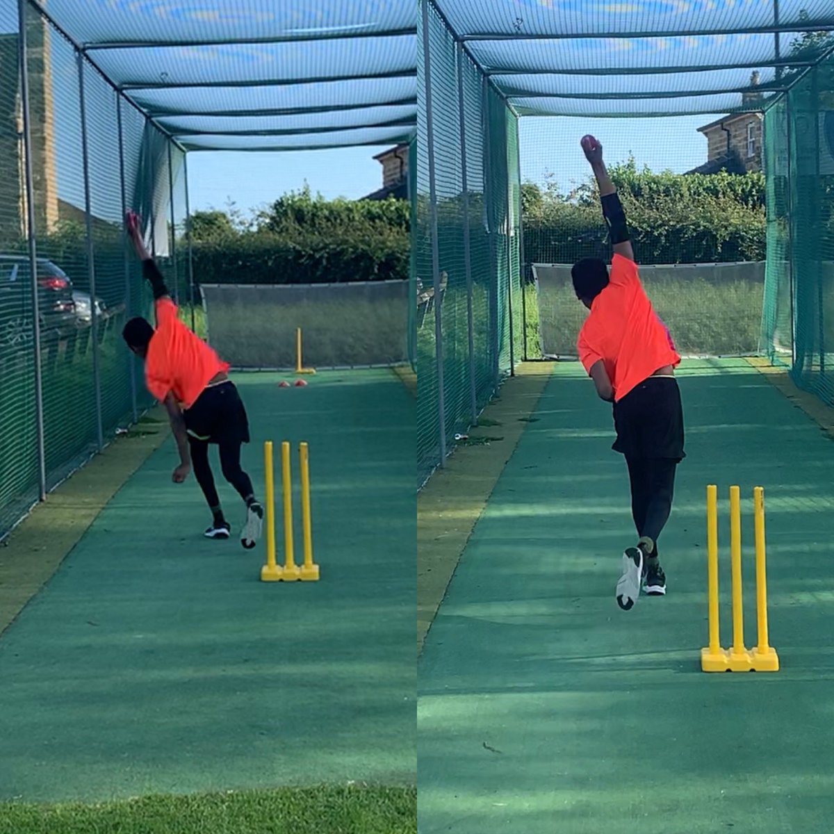 Tinaye has genuine pace and a lot of potential! We’ve worked on making his action safer, more efficient and to add more pace. We spoke about driving his front arm towards the target and into his hip and better feet alignment. Excited to see where Tinaye can go with his game🚀🔥🏏