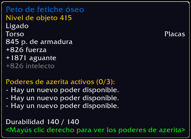 Khurgan's tweet photo. ¡Mira qué objeto he conseguido! [Peto de fetiche óseo] #Warcraft https://t.co/aqPodKG2lJ