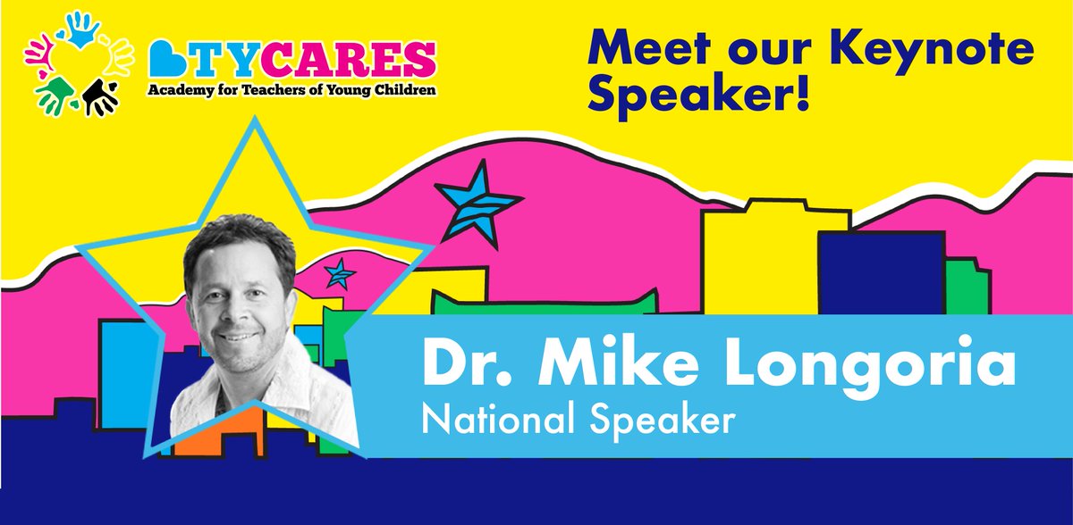 ESCRegion19's tweet photo. The time is almost here! The 22nd annual Academy for Teachers of Young Children Conference is July 15-17, 2020!
Dr. Mike Longoria is one of the awesome Keynote Speakers this year. To learn more about him and register, click below!
https://t.co/yuilw4cN4k
#ATYC #WeR19Together https://t.co/MAGFHPOsLk