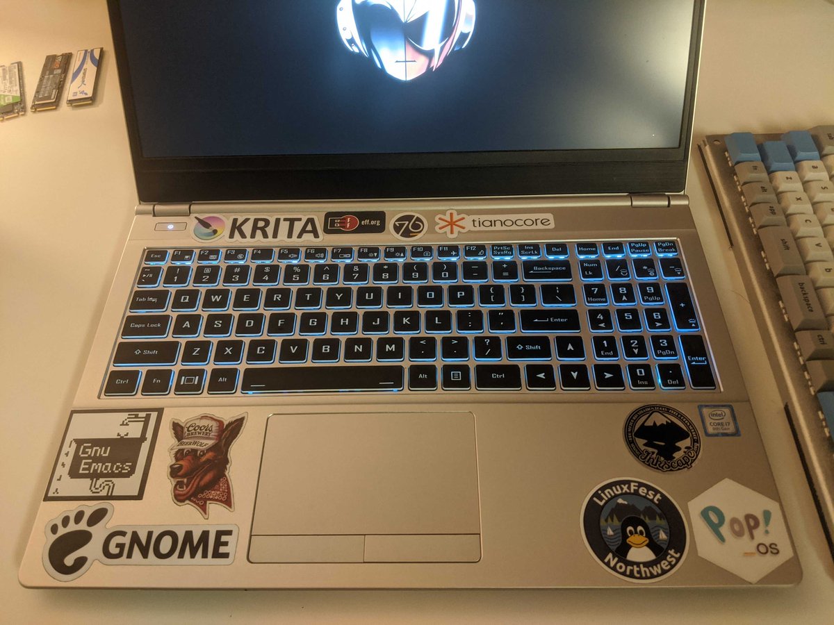 system76's tweet photo. We're loving all these #geekflag pictures! Let Your Geek Flag Fly and keep sending pictures our way as we continue our sale until July 8th! https://t.co/dlLr13Y8tD