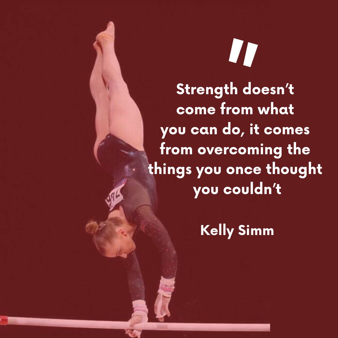 GymnasticGenius's tweet photo. Strength doesn’t come from what you can do, it comes from overcoming the things you once thought you couldn’t -@Kelly_Simm 
Kelly is 3 x Commonwealth medalist. World Uni Games AA champ &amp; apart of the silver medal winning GB team in 2015.  #gymnasticsgenius #KellySimm https://t.co/G9EYZnc33z