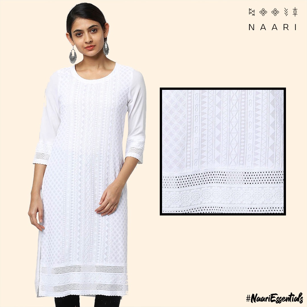 Buy White Suit Set With Cigarette Pants In Khadi Cotton Online - Kalki  Fashion