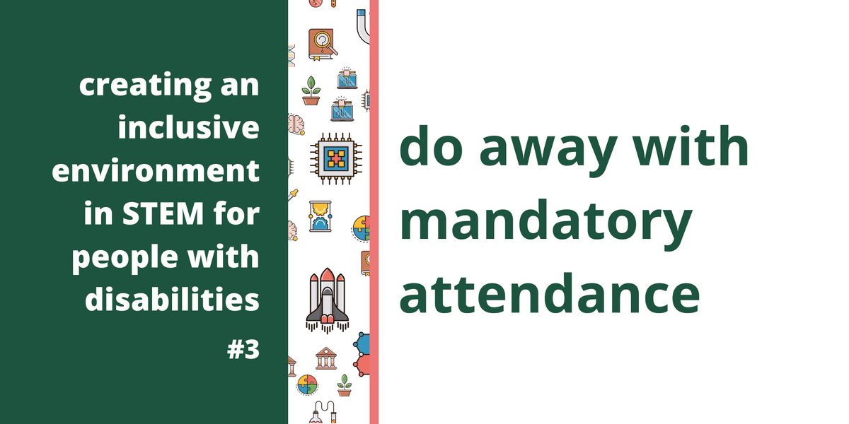 Mandatory attendance is ableist & it penalizes students with disabilities, those who are financially insecure, students with children, and others.Generally, professors aren't required to waive attendance even if it is in the student's accommodation letter.  #AcademicAbleism