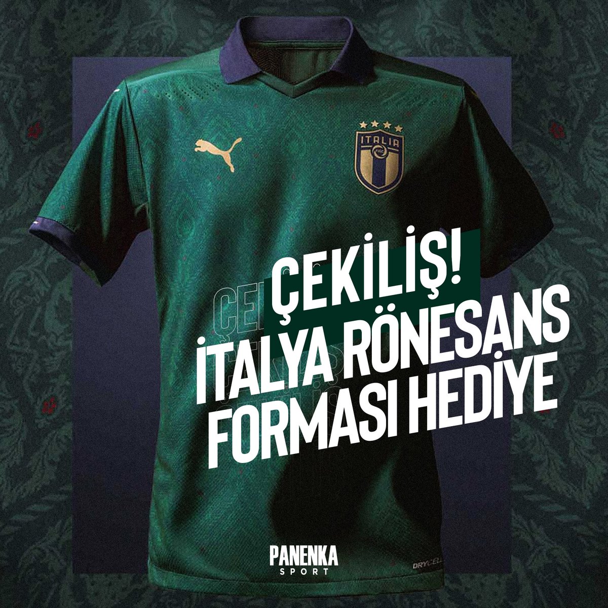 13 Temmuz'a kadar bu tweeti RT yapıp, hesabımızı takip eden 1 şanslı kişiye İtalya Milli Takımı’nın Rönesans forması hediye! 

🔥👕😍