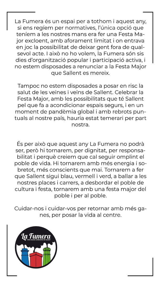 La Fumera | Sallent tweet media