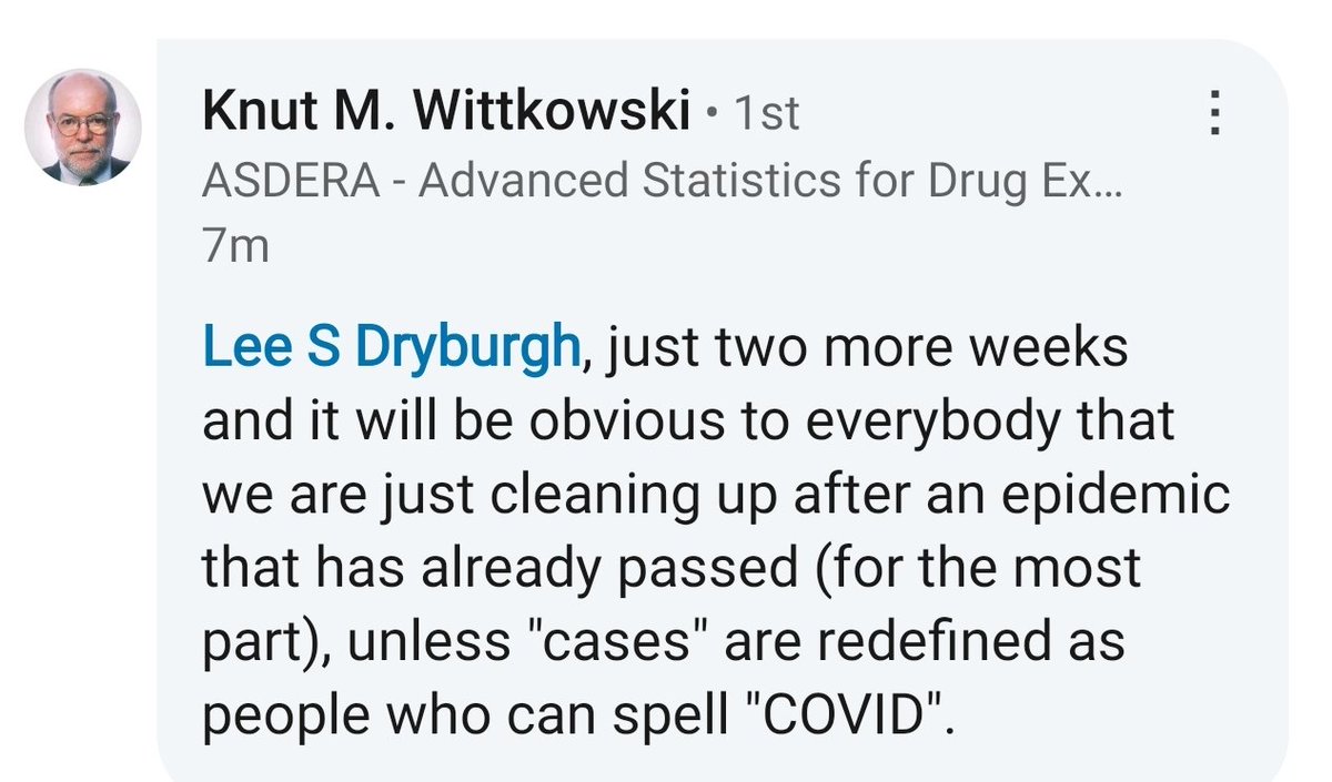 HyperWellbeing's tweet photo. @rfsquared @EricTopol @EckerleIsabella @BenjaminMeyer85 You are thinking, unlike many! You can always opt to take the #Wittkowski advice though, from 10 mins ago on LinkedIn https://t.co/9jYGqetbrU simply let people post nonsense for a few more weeks. https://t.co/Yf0TNpg6ry