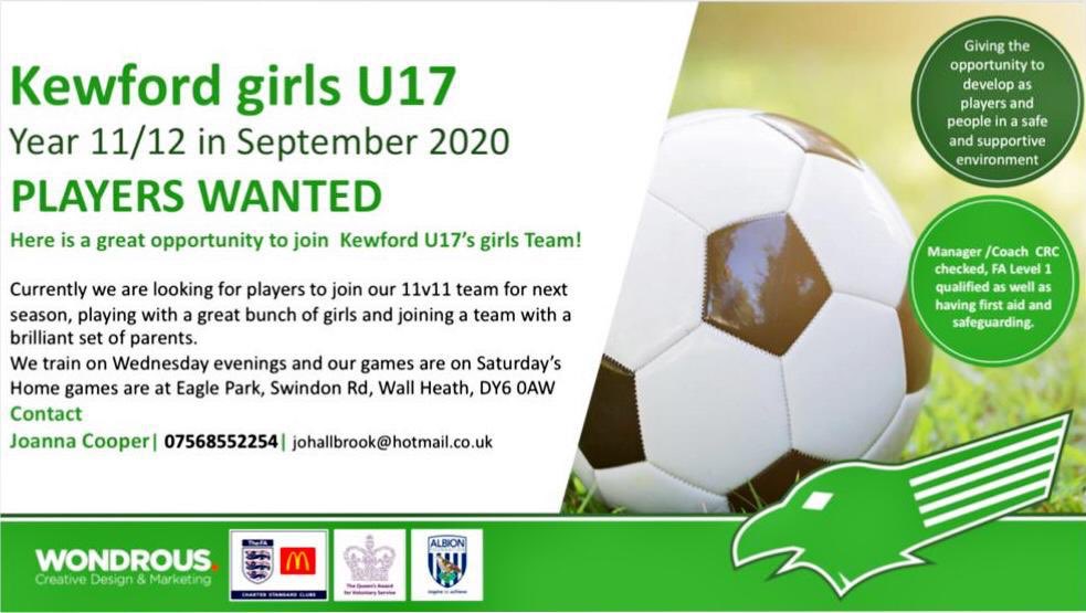 This is a great opportunity to play football if you are a girl in Year 11 or 12 in September. If you are interested, get in touch with Joanna
