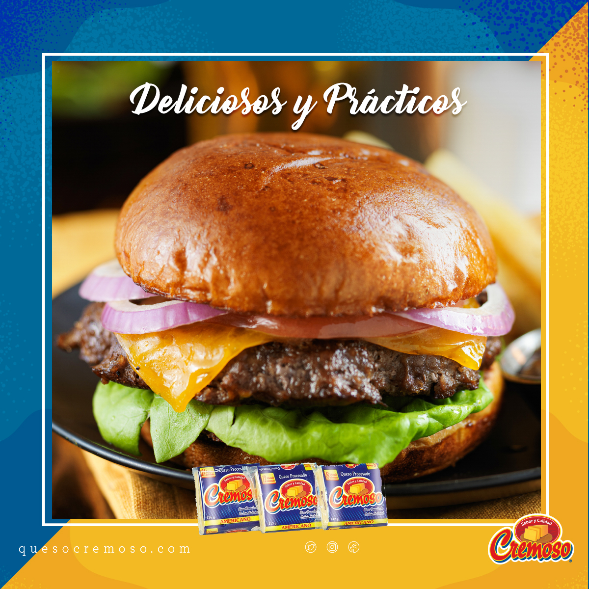 QuesoCremoso's tweet photo. Nuestros Quesos Cremoso empacados en rebanadas individuales, son una opción deliciosa y práctica.
Ahorra tiempo al comprarlos y al preparar recetas fáciles y prácticas.
#Panama #Queso #ComoRico #Htzanetatos @Htzanetatos https://t.co/03ng5n6YZy