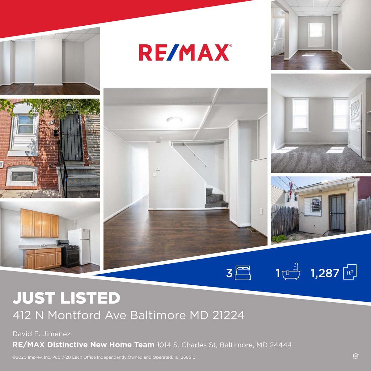 Just Listed. 412 N. Montford Ave, Baltimore, MD, 21224. 
Contact us today to schedule a viewing. 

#justlisted #newonthemarket #newlisting #maryland #VA #remax #remaxdistinctive #livingroom #newonthemarket #forsale #realestate #realtor #baltimore #baltimorecounty