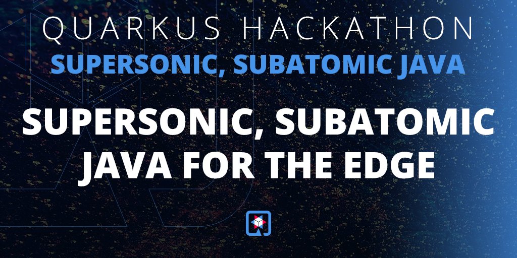 QuarkusIO's tweet photo. Join the Quarkus hackathon to build powerful IoT apps on resource-constrained edge devices and win money. https://t.co/hU0qf7hS5P
#QuarkIt #hackathon #Java #Kubernetes-native https://t.co/Q4dYjnuuh6