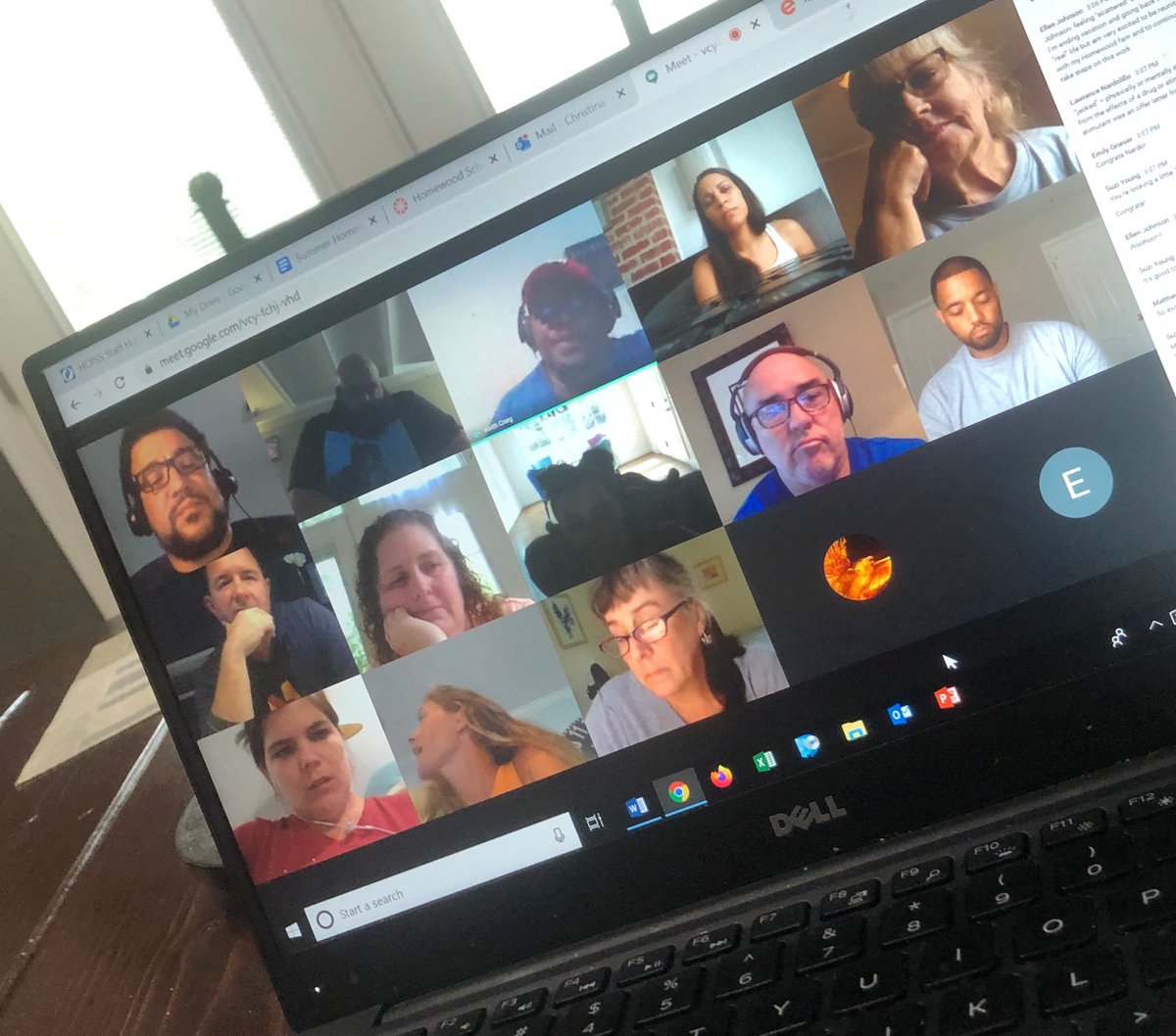 hcpss_hc's tweet photo. My Monday afternoons are now spent with these amazing #HomewoodFamily members reading How to be an Antiracist and challenging ourselves to challenge the system. So thankful for the leadership of Q, Brit, Chapman and Nes and for the 30 staff spending their summer growing. https://t.co/7XSEijDEzv