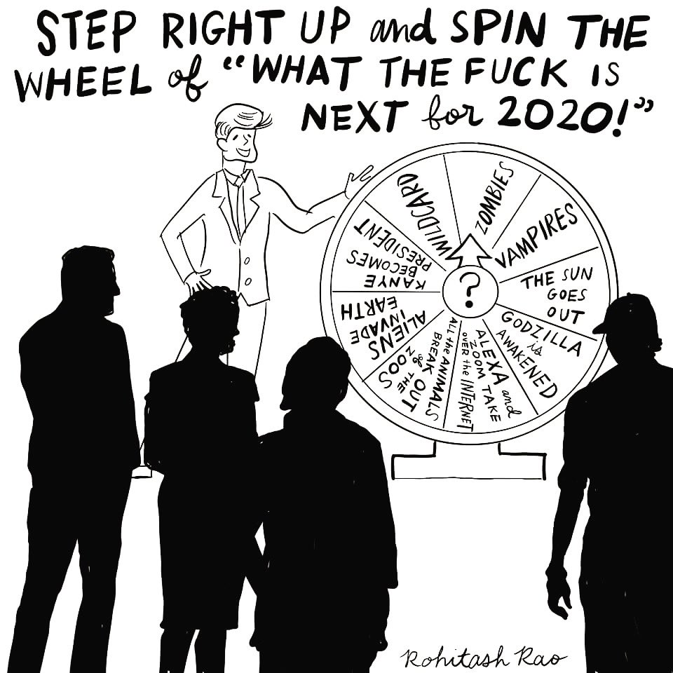 notnowro's tweet photo. What can possibly happen next? #comics #spinthewheel #satire #humor #america #wtf #2020 https://t.co/YiKL1aMTB1