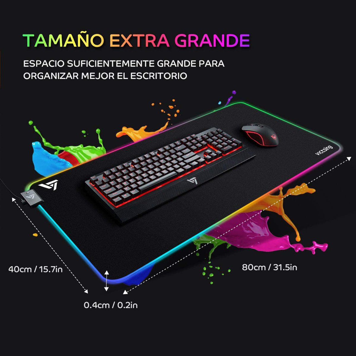 LevelUPcom's tweet photo. Mousepad de #VicTsing extra grande con luces RGB. 👌
El cable USB es de 1.5 m y el mousepad mide 80x40 cm. 🖱
Dale estilo a tu setup por $501.49 MXN. 💸 #LevelUpfertas 📦 Envío GRATIS con #AmazonPrime
👉 https://t.co/ZiYN757VU1 https://t.co/0XzYfoyaOU