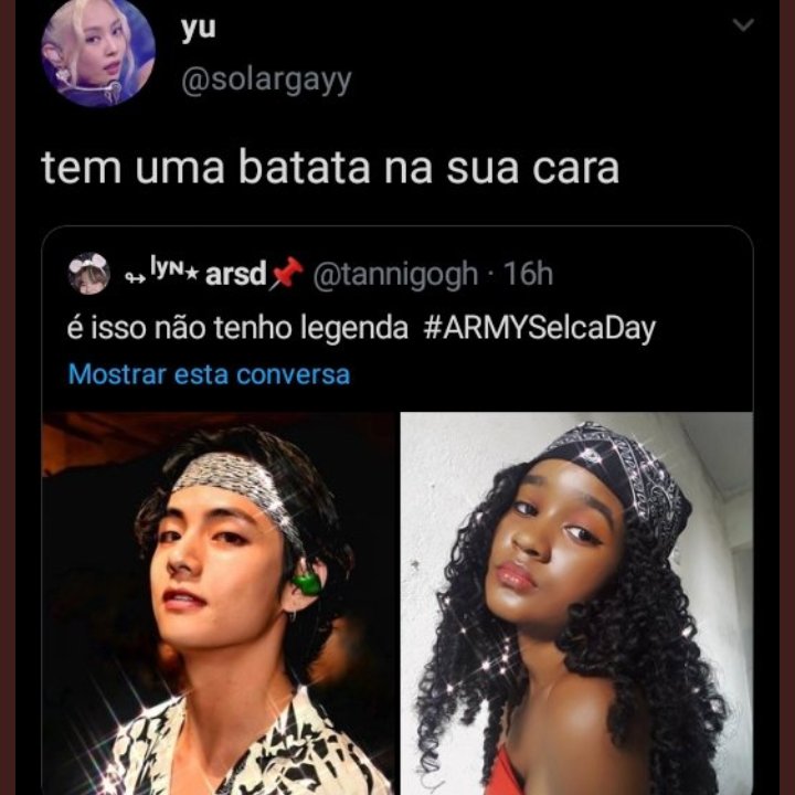 whosminsuga's tweet photo. mais uma army sofrendo com o racismo escancarado, me enoja ao extremo saber que existem pessoas tão imundas assim e que as mulheres pretas em geral não podem viver suas vidas em paz https://t.co/ZQ9saDKUtm