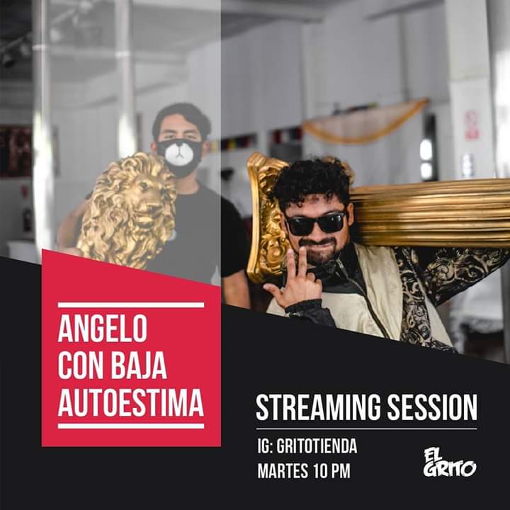 Este martes 7/julio a las 10pm tendremos nuestra primera transmitiendo en vivo desde nuestra cuenta de instagram, contaremos con la presentación de Angelo con baja autoestima en una sesion acústica.
>> instagram.com/gritotienda/