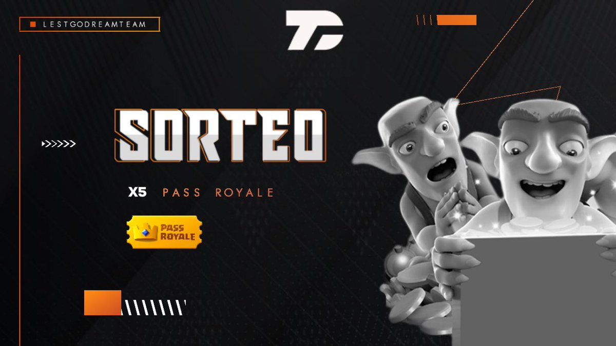 🚨SORTEO🚨

🎁Premio: 5 pases royale🎊

✅Requisitos para participar:

•Seguirnos <a href="/DreamTeam_CRC/">DreamTeamCRC</a> 
•Seguir a <a href="/DreamTeam_ACD/">DreamTeam Academy</a> 
•Seguir a <a href="/XxAntonio_Cr/">༺࿈༼ིAntonio༽ོ࿈༻</a> 
•Seguir a @Over_Franky 
•Dar Like y RT🔁❤️
•Mencionar a 2 amigos

Anunciamos ganadores el domingo📢