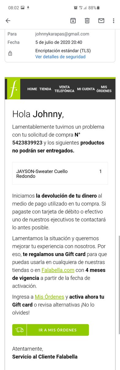 johnnykarapas's tweet photo. @FalabellaAyuda si no contestan MD, por acá será, compré para día del padre, si no cumplieron cumplan con la gift card que uds prometieron. https://t.co/XaPExYFKdB